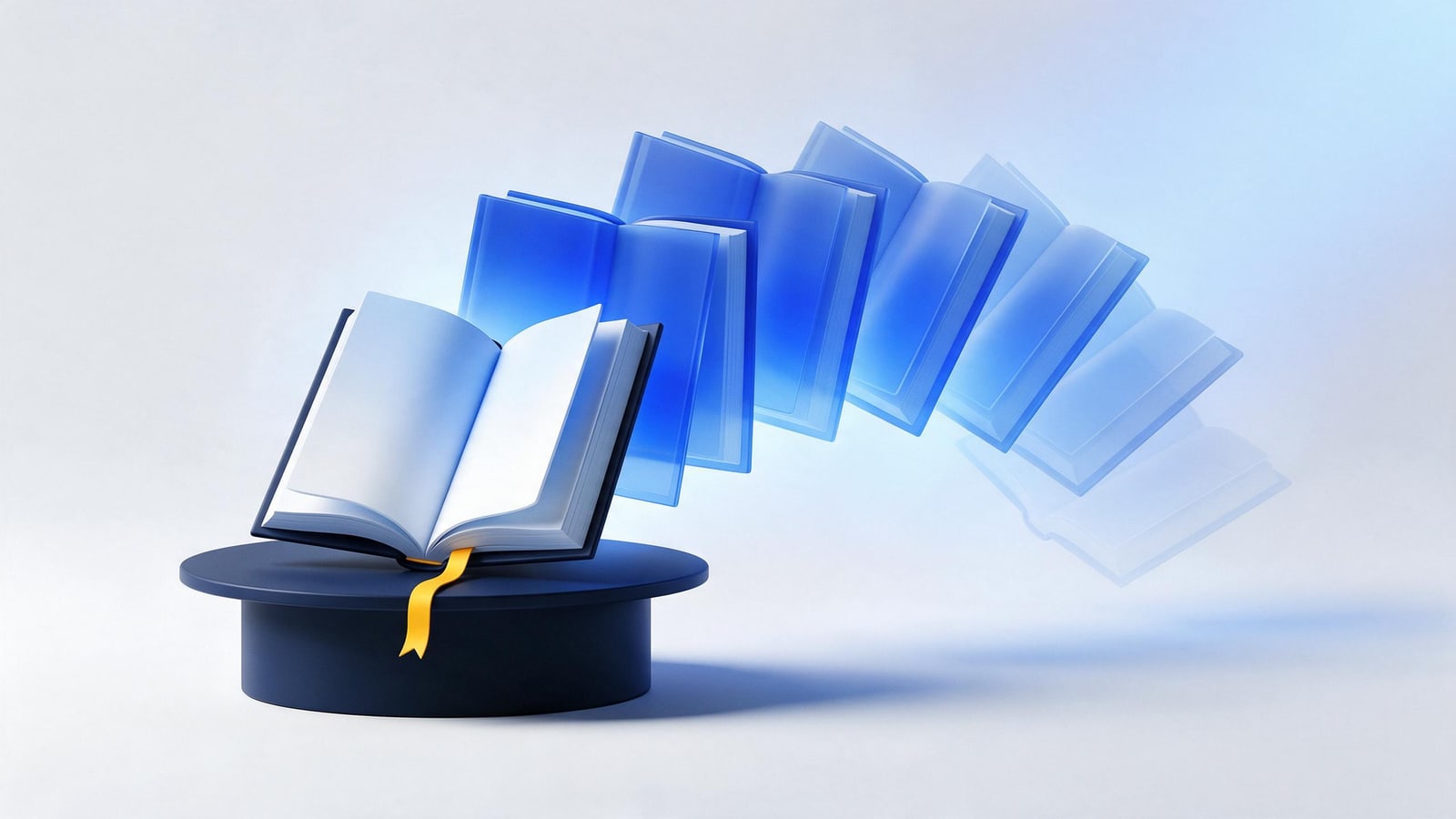 Open book casting fading ghost copies of itself, the author's playbook against pirated books