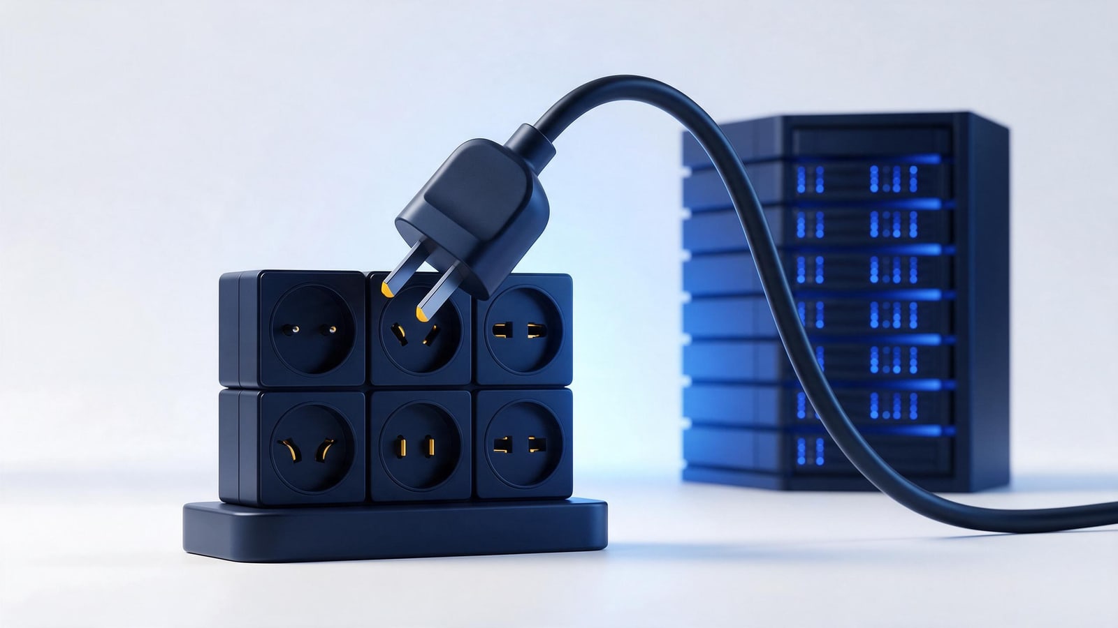 US-style plug fitting a wall of international outlet shapes, DMCA notices against foreign hosts