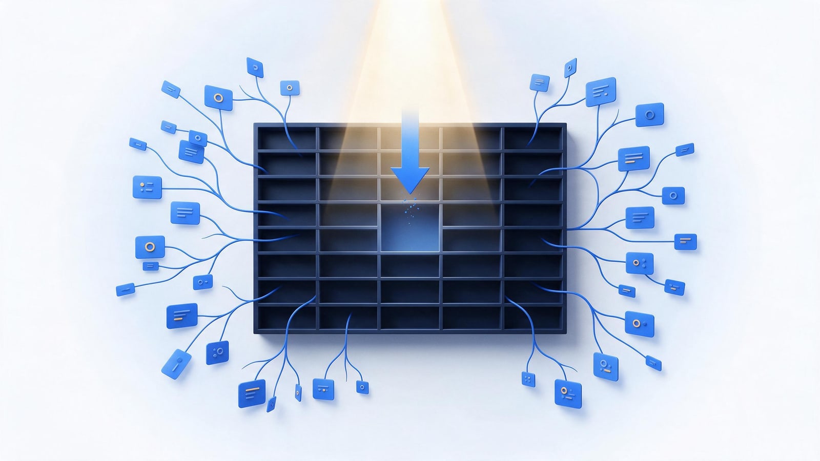 Empty repository slot sprouting fork cards in every direction, the youtube-dl takedown backlash